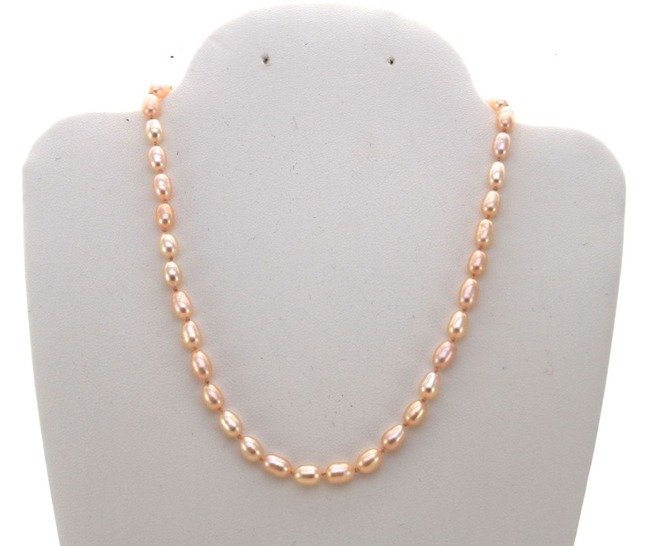 Children's softly elegant hand knotted pink fresh water pearl necklace for babies and toddlers.