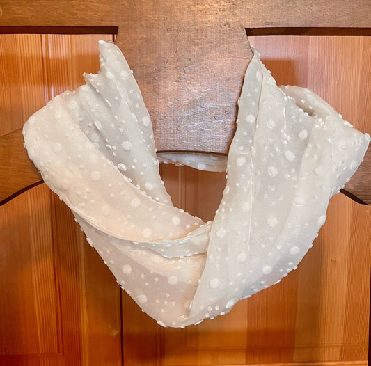 Exquisite pure silk and rayon velvet cowl. Single wrap for comfort, and beauty on your neck.